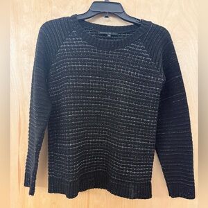 Generation Love Classic Black Crewneck Sweater with Silver Accents